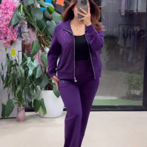 🌌 Midnight Glow Co-Ord Set – Purple, Black & Blue Elegance ✨💜🖤💙